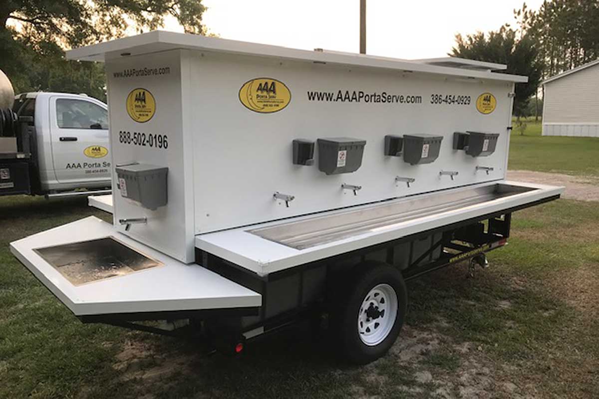 Multi Unit Wash Station Trailer Aaa Porta Serve